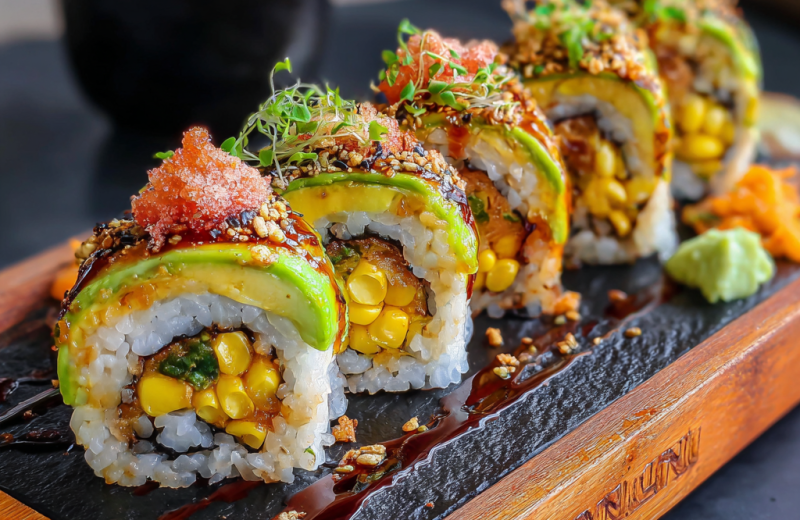 Avocado & Corn “Sushi” Rolls