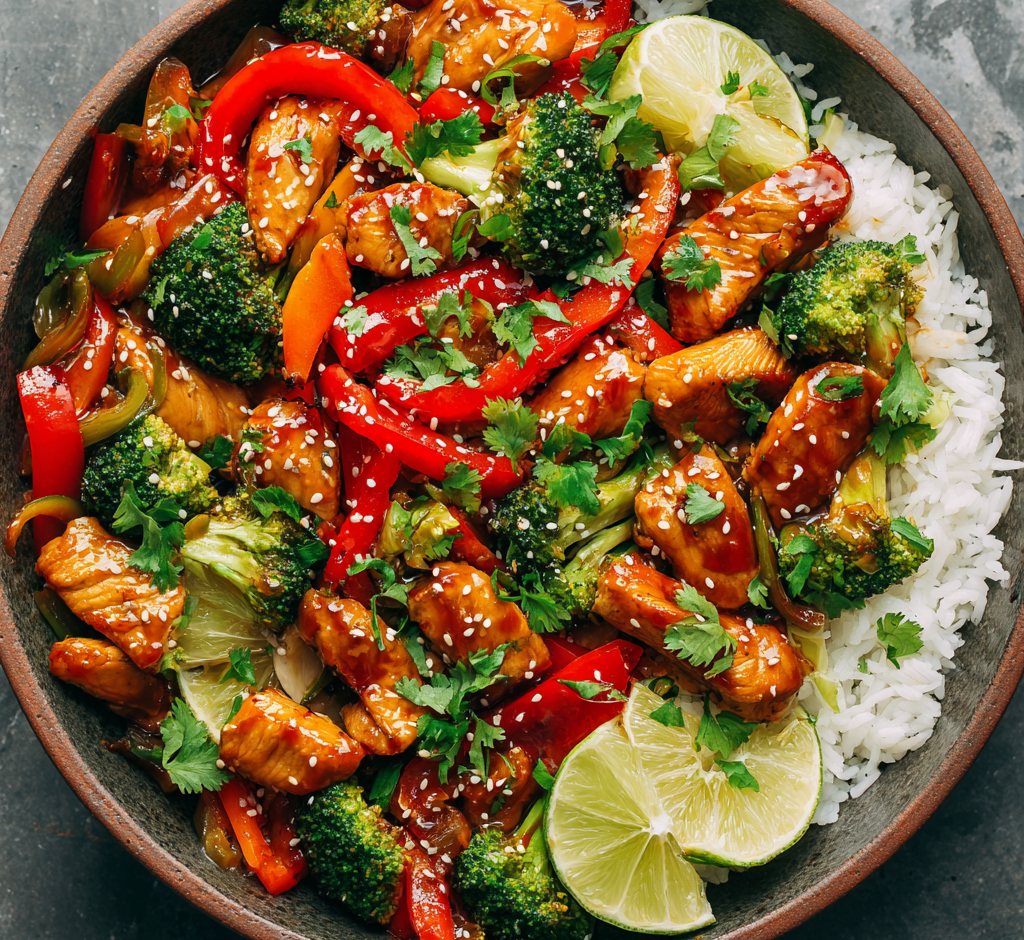 Sweet Chili Chicken Stir-Fry with Broccoli & Peppers