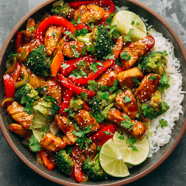 Sweet Chili Chicken Stir-Fry with Broccoli & Peppers