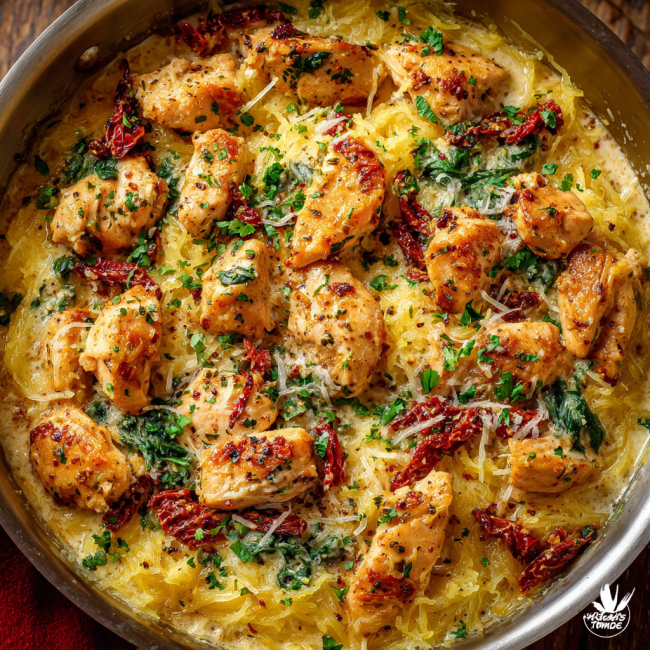 Tuscan Chicken and Spaghetti Squash