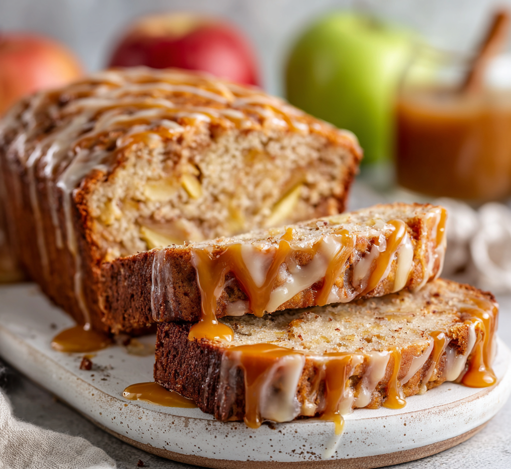 Caramel Apple Bread with Cinnamon and Nutmeg