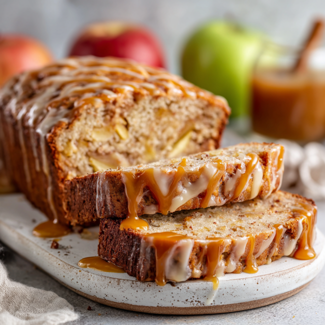 Caramel Apple Bread with Cinnamon and Nutmeg