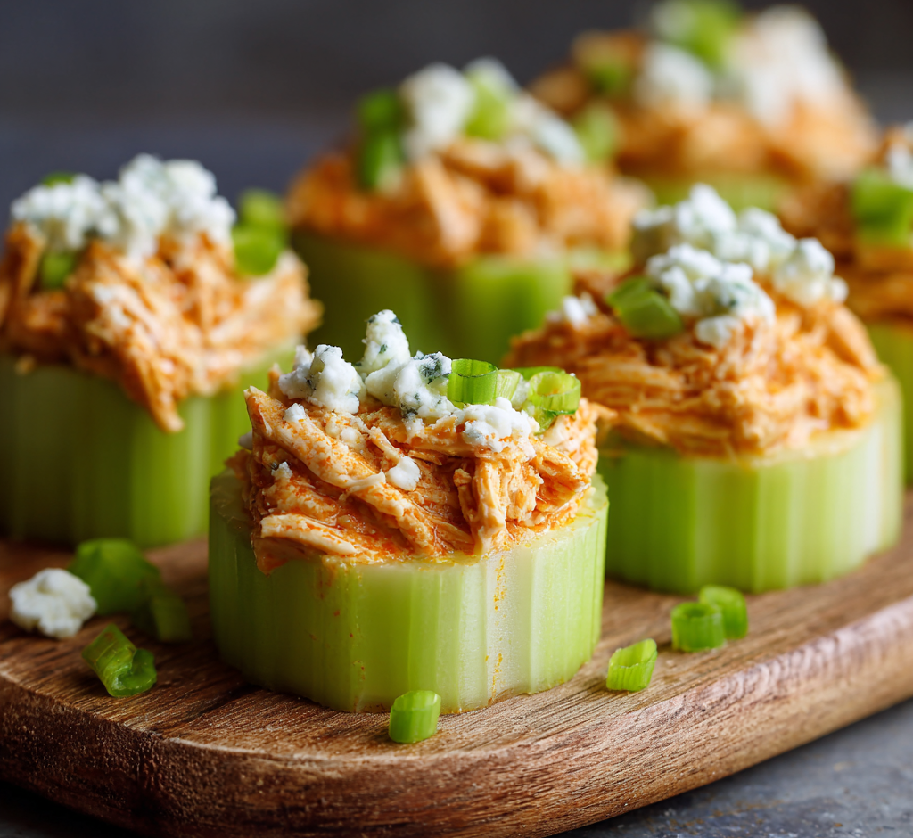 Buffalo Chicken Celery Bites