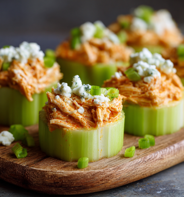 Buffalo Chicken Celery Bites