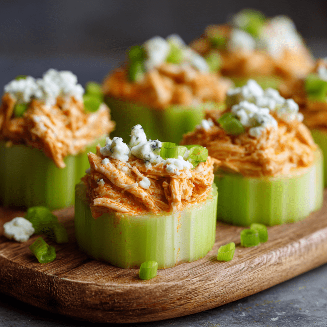 Buffalo Chicken Celery Bites