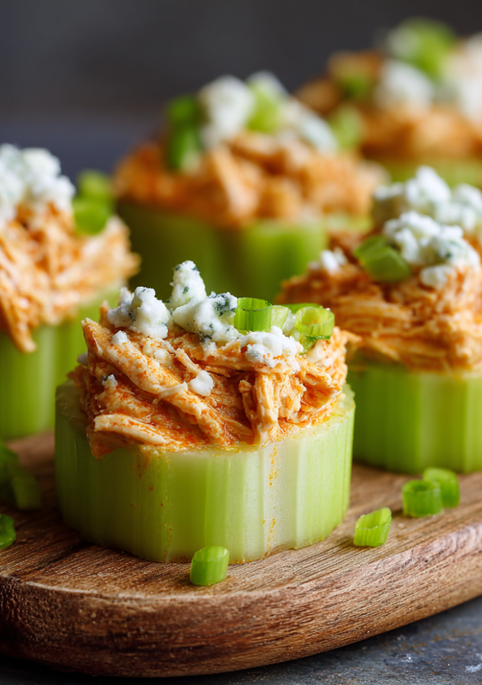 Buffalo Chicken Celery Bites