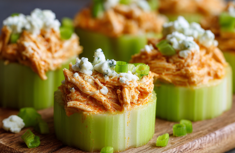 Buffalo Chicken Celery Bites
