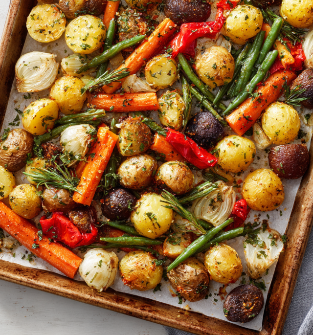 Garlic Herb Roasted Veggies