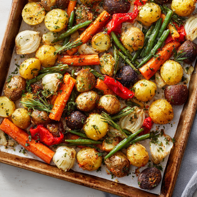 Garlic Herb Roasted Veggies