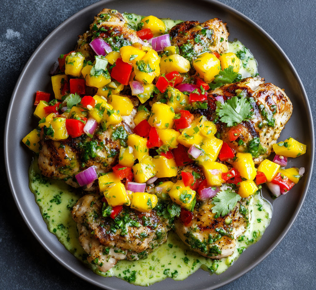 Cilantro Lime Chicken With Mango Salsa