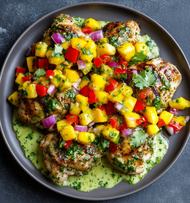 Cilantro Lime Chicken With Mango Salsa