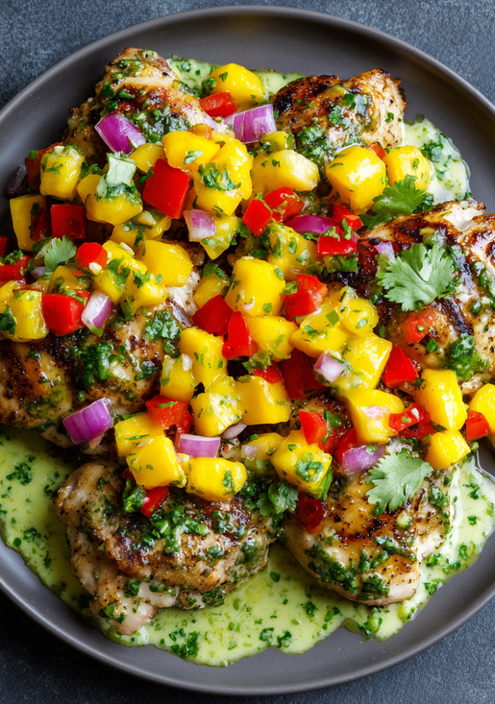 Cilantro Lime Chicken With Mango Salsa