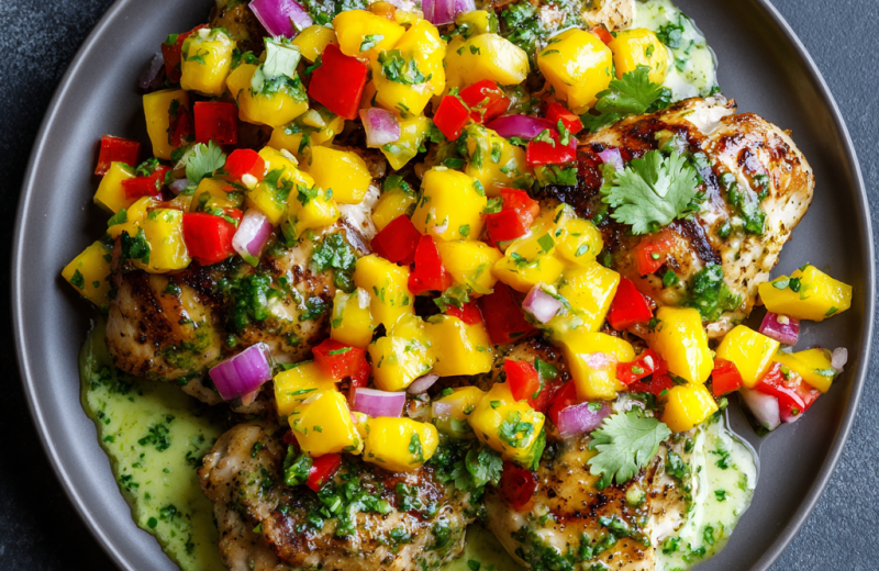 Cilantro Lime Chicken With Mango Salsa