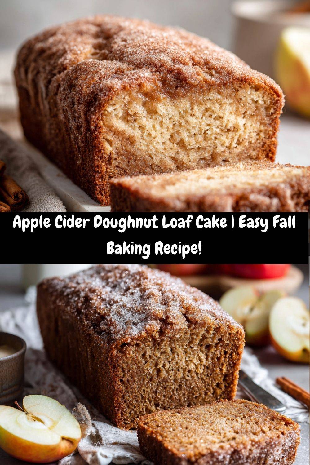 Apple Cider Doughnut Loaf Cake
