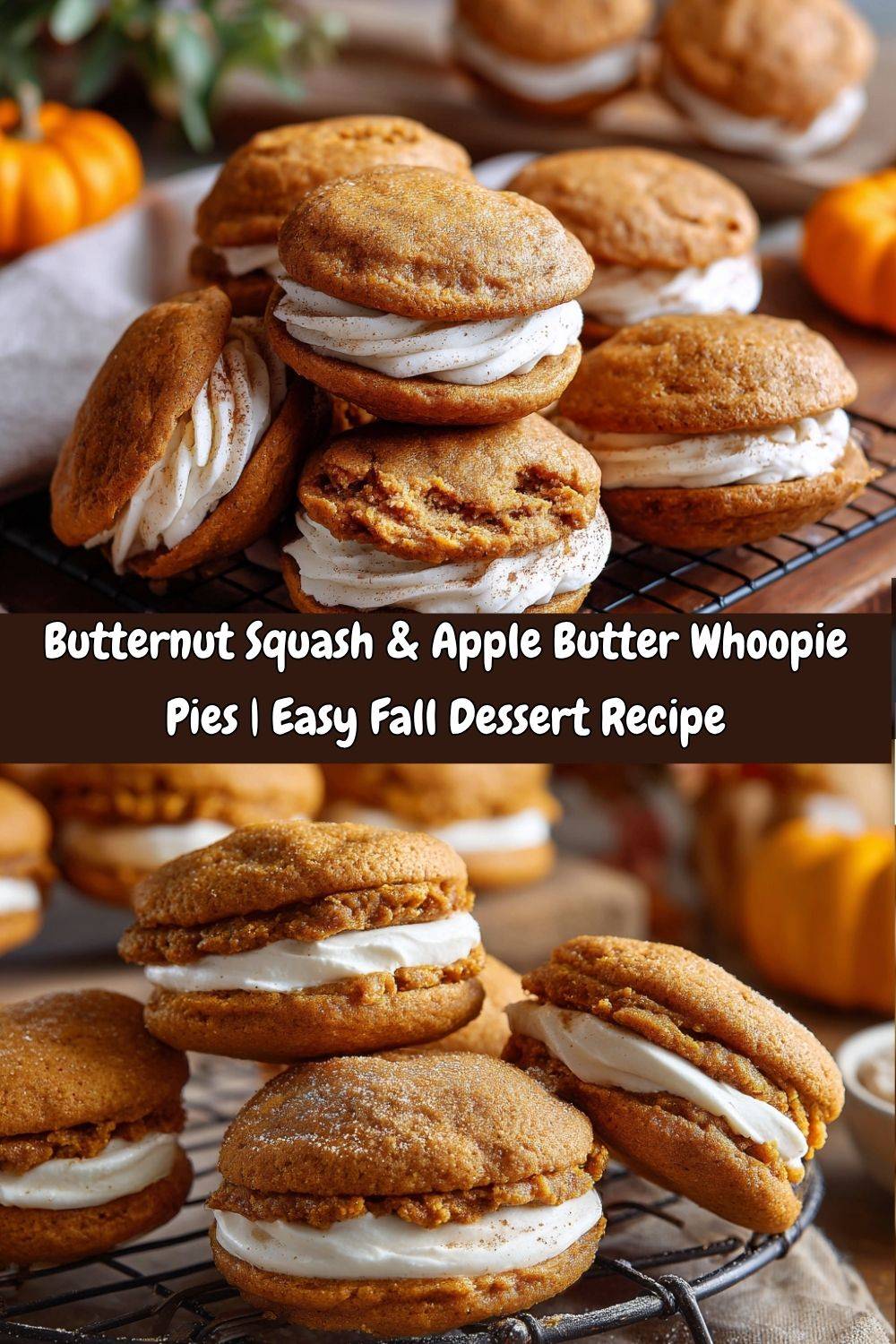 Butternut Squash & Apple Butter Whoopie Pies