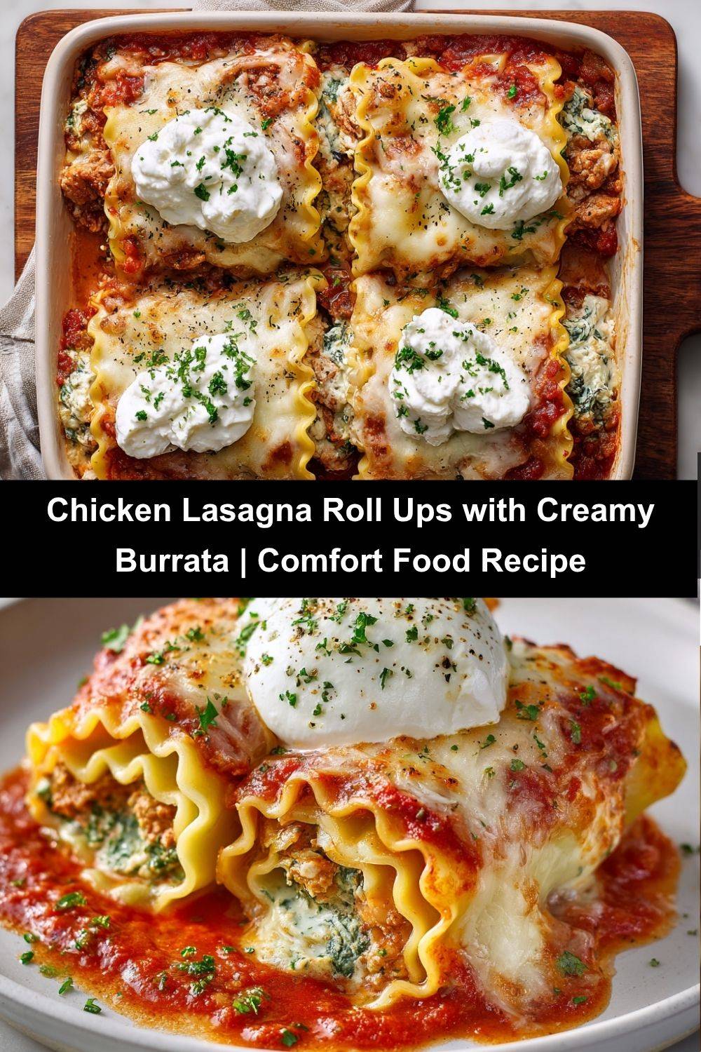 Chicken Lasagna Roll Ups