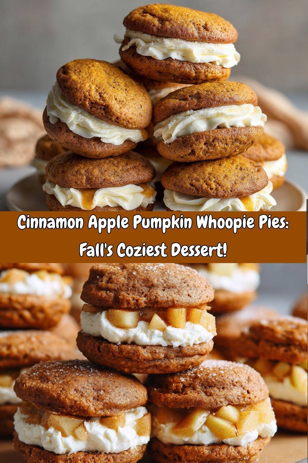 Cinnamon Apple Pumpkin Whoopie Pies