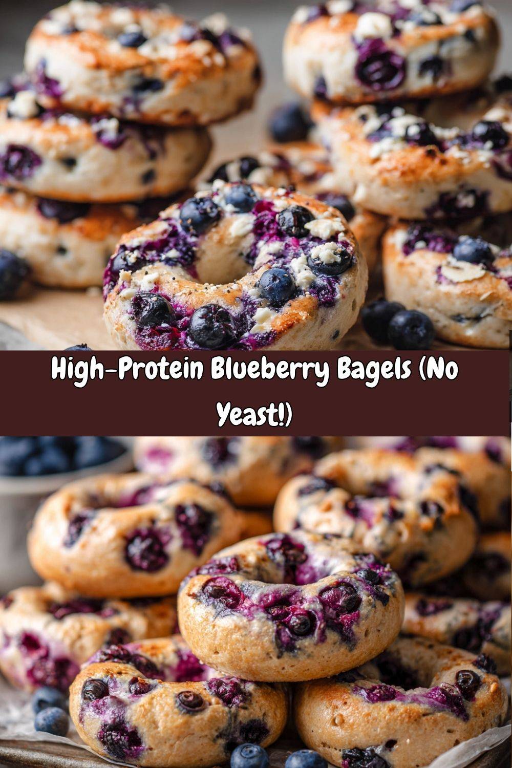 High-Protein Blueberry Bagels