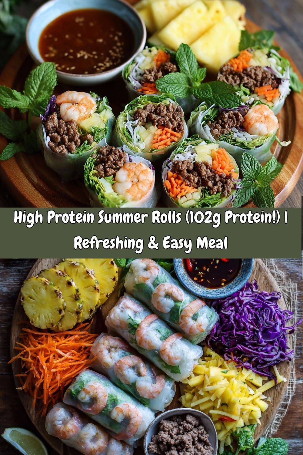 High Protein Summer Rolls