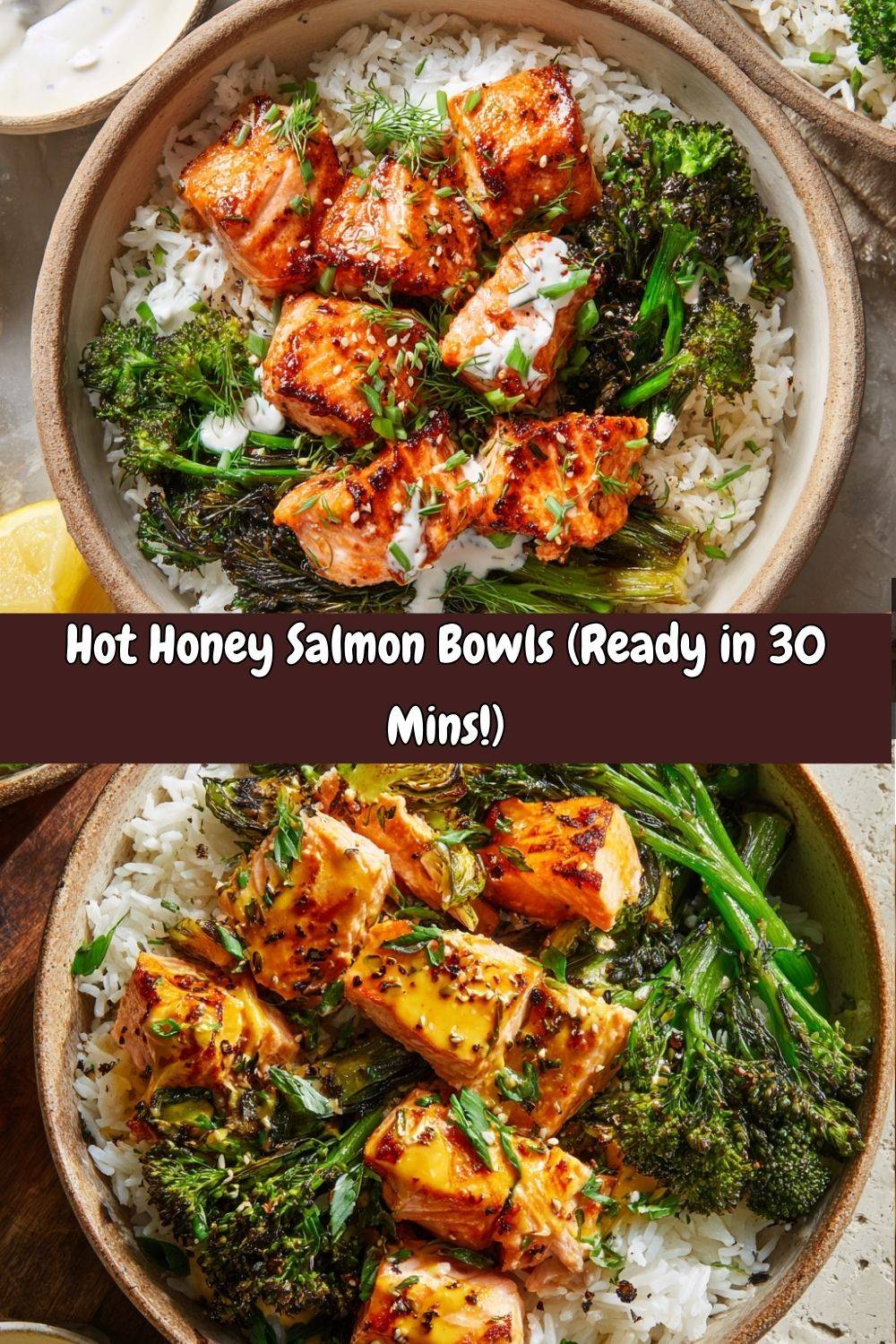 Hot Honey Salmon Bowls