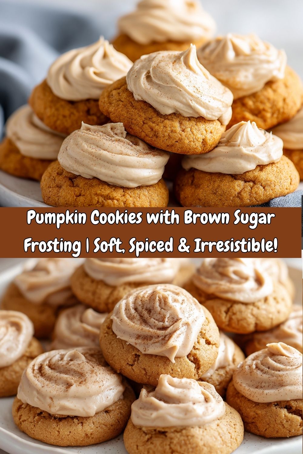 Pumpkin Cookies with Brown Sugar Frosting