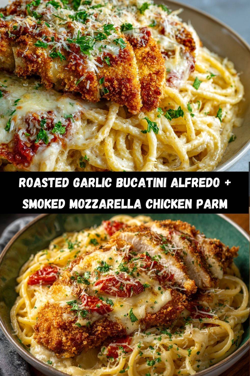 Roasted Garlic Bucatini Alfredo