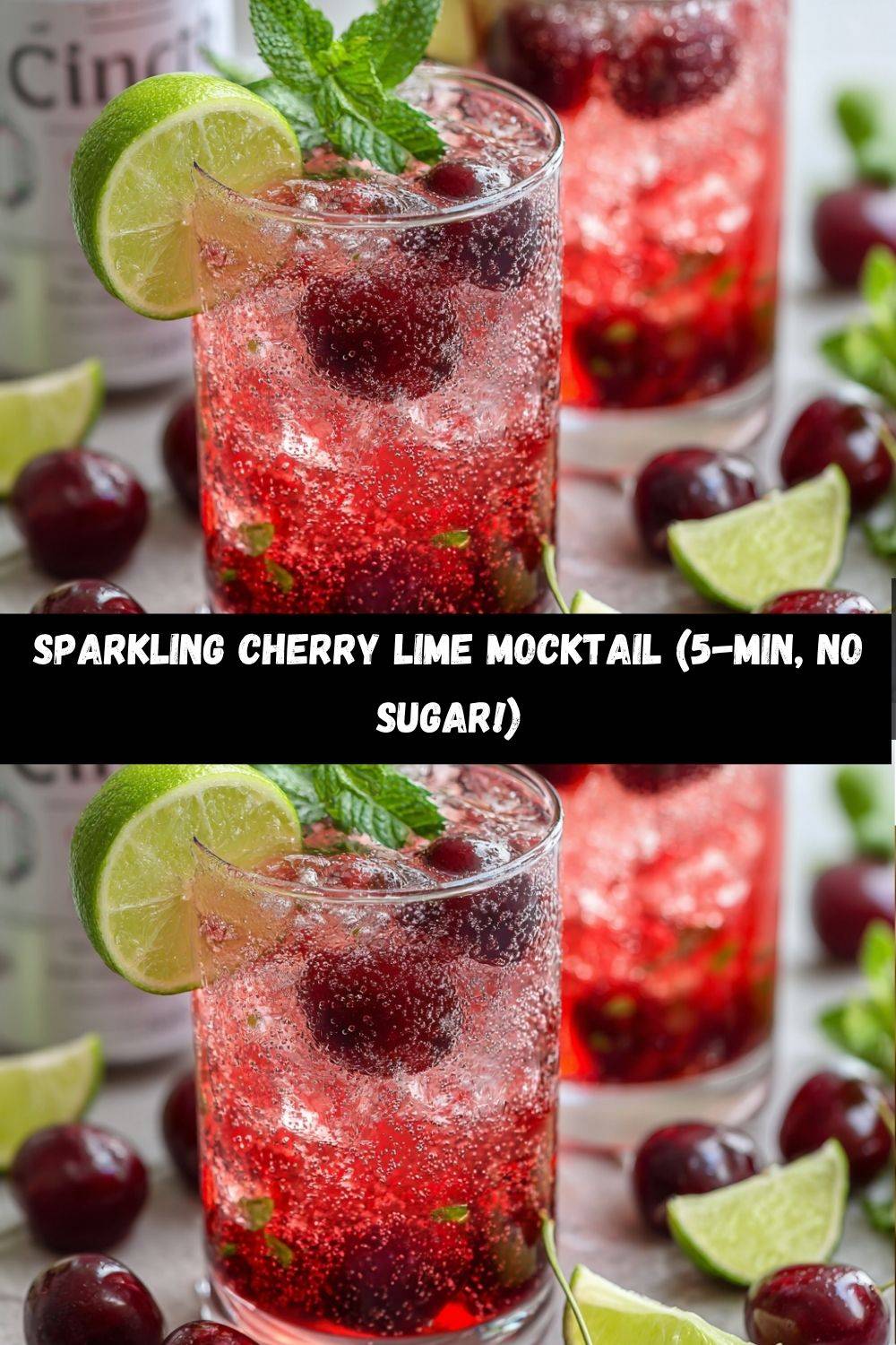 Sparkling Cherry Lime Mocktail