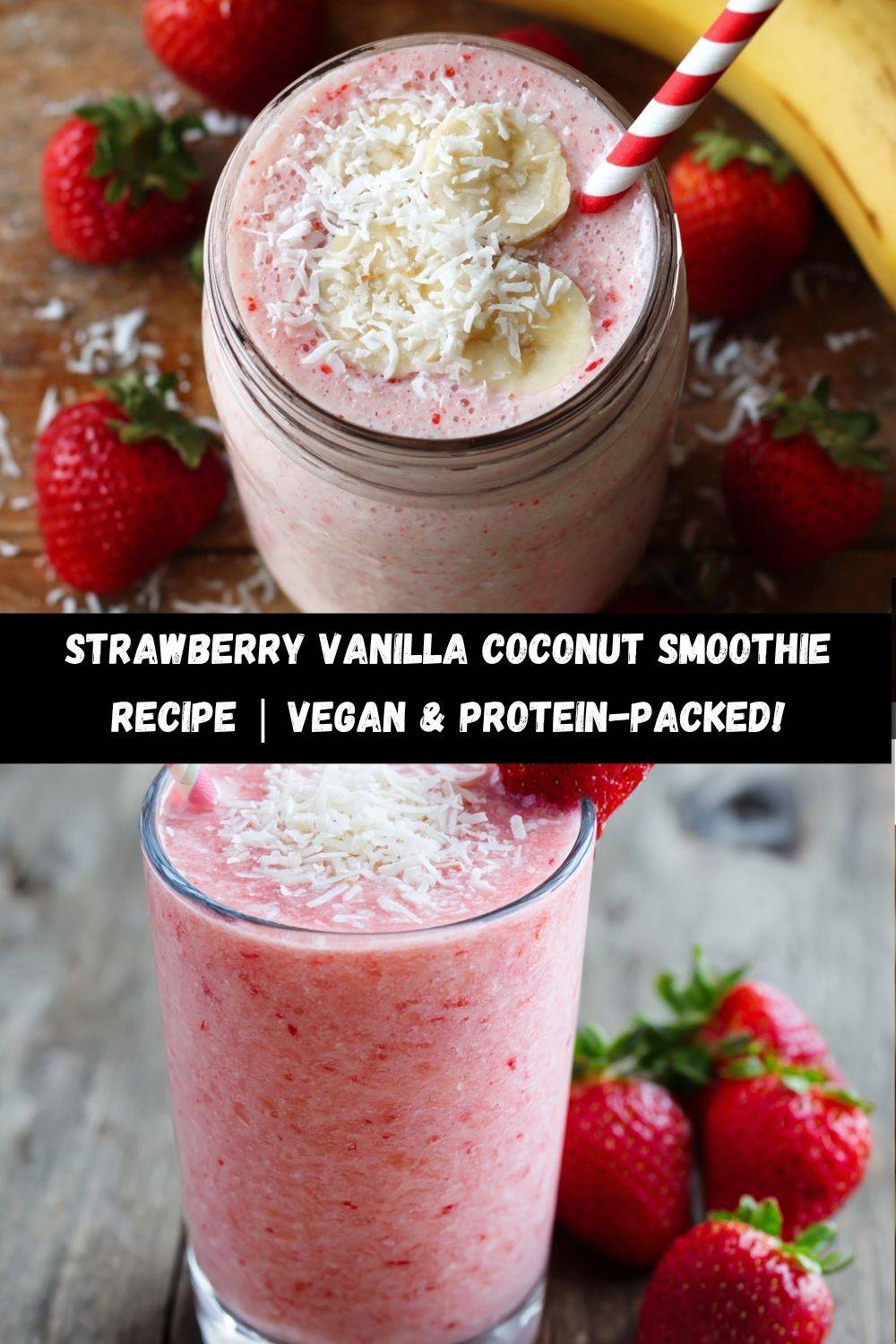 Strawberry Vanilla Coconut Smoothie