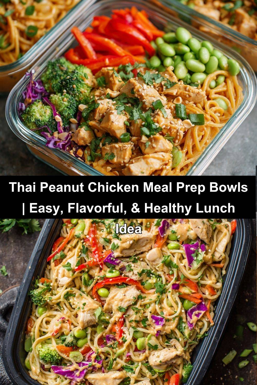 Thai Peanut Chicken Meal Prep Bowls