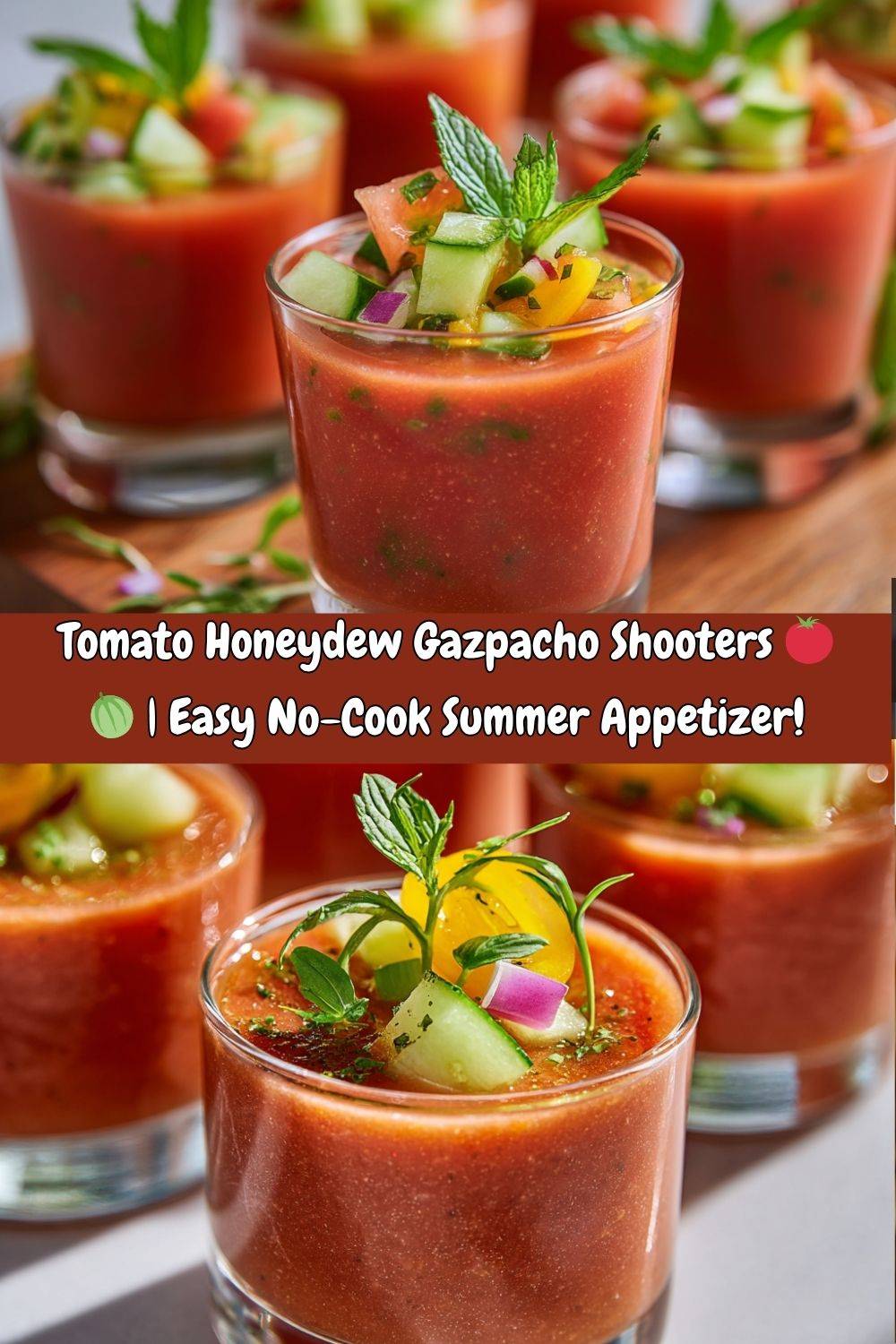 Tomato & Honeydew Gazpacho Shooters