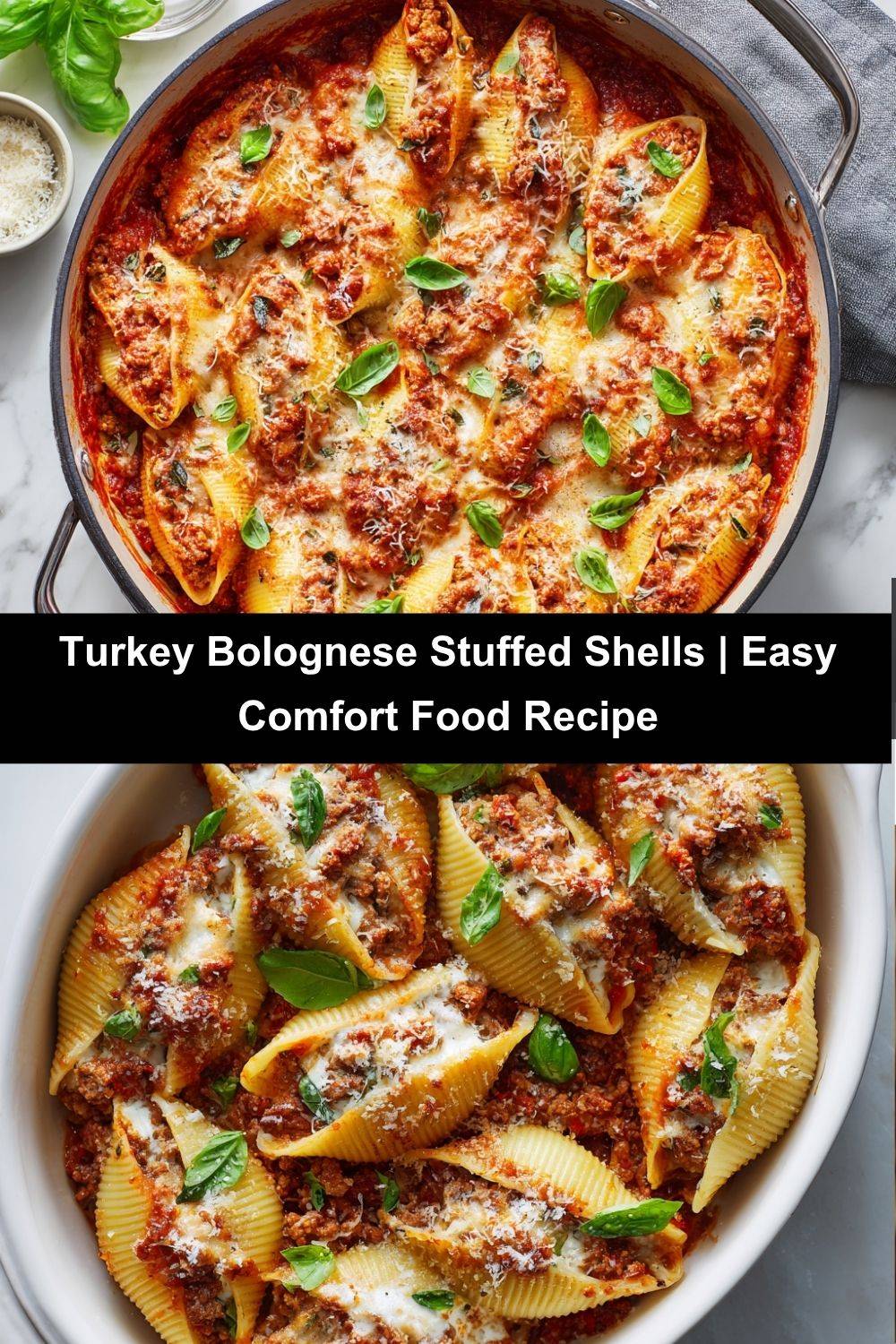 Turkey Bolognese Stuffed Shells