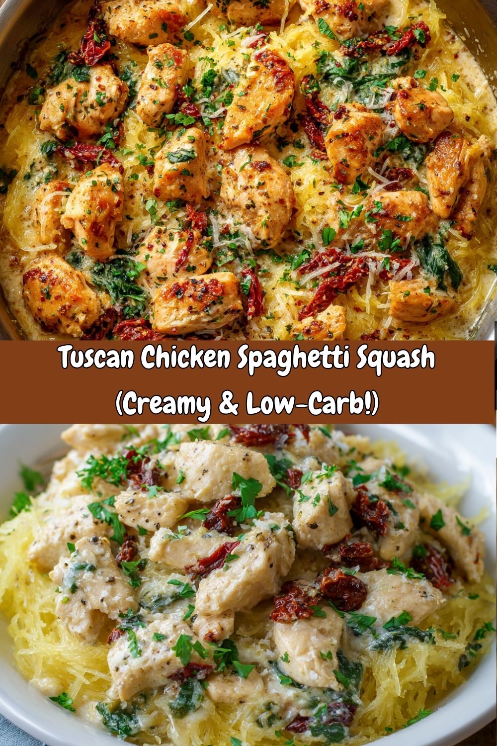 Tuscan Chicken and Spaghetti Squash