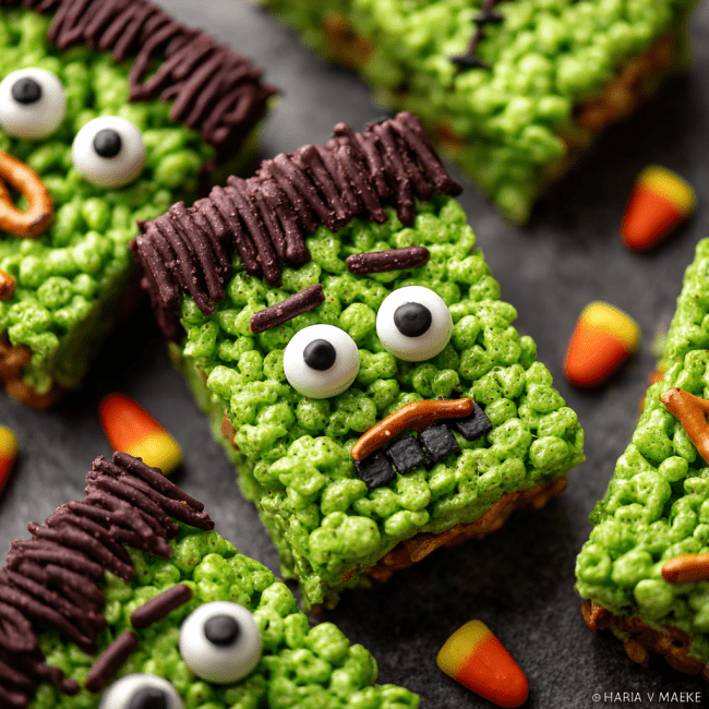 Frankenstein Rice Krispie Treats