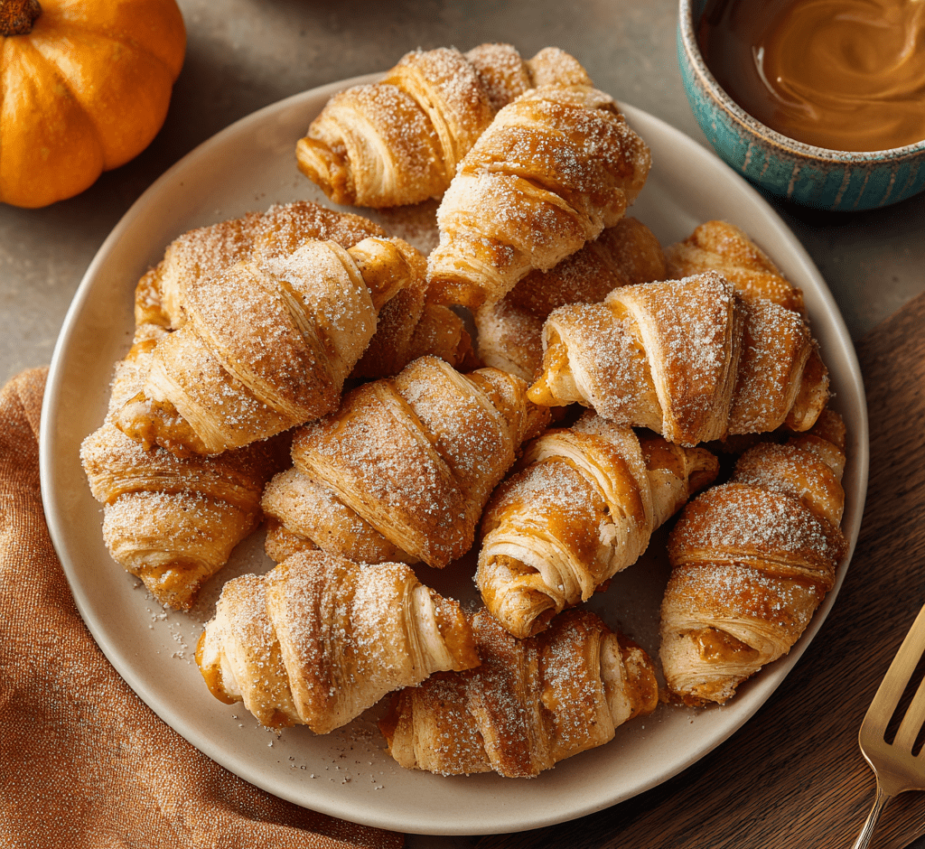 Mini Pumpkin Pie Croissants