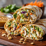 Thai Peanut Chicken Wraps