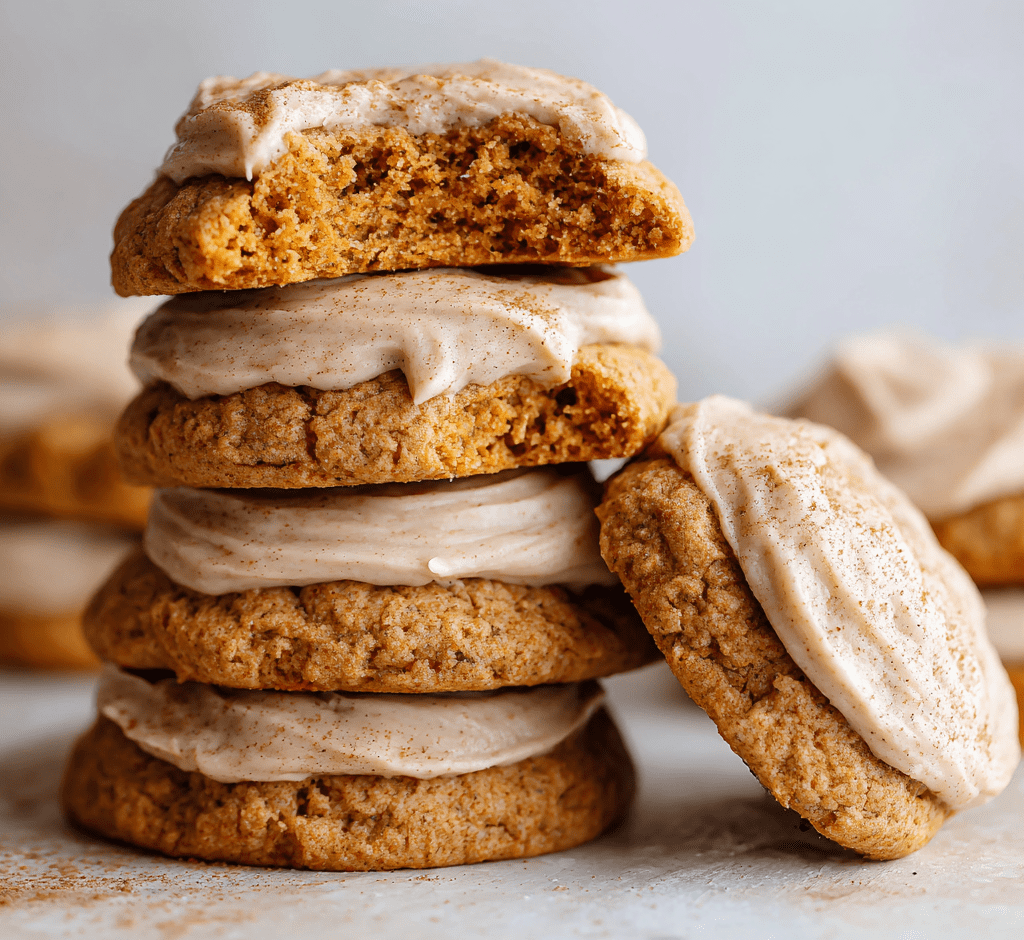 Pumpkin Spice Cookies with Cinnamon Frosting