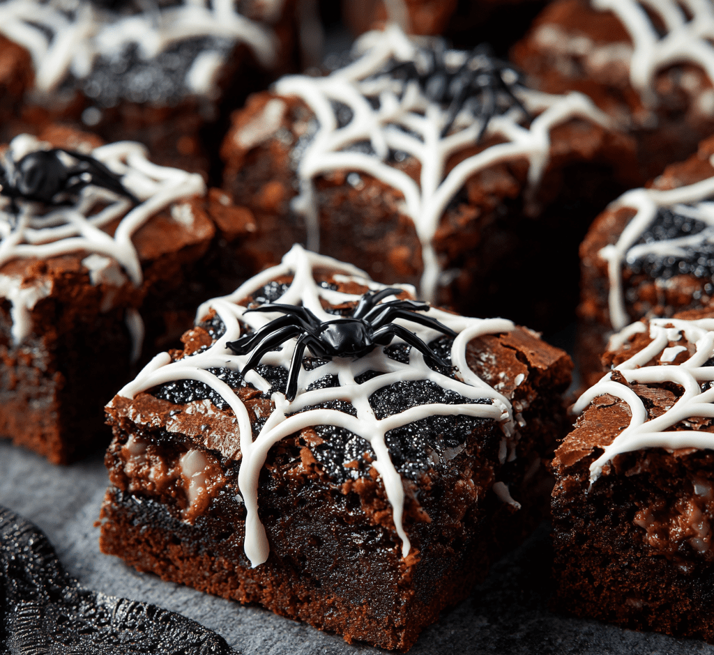 Spooky Spiderweb Brownies