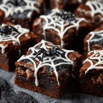 Spooky Spiderweb Brownies