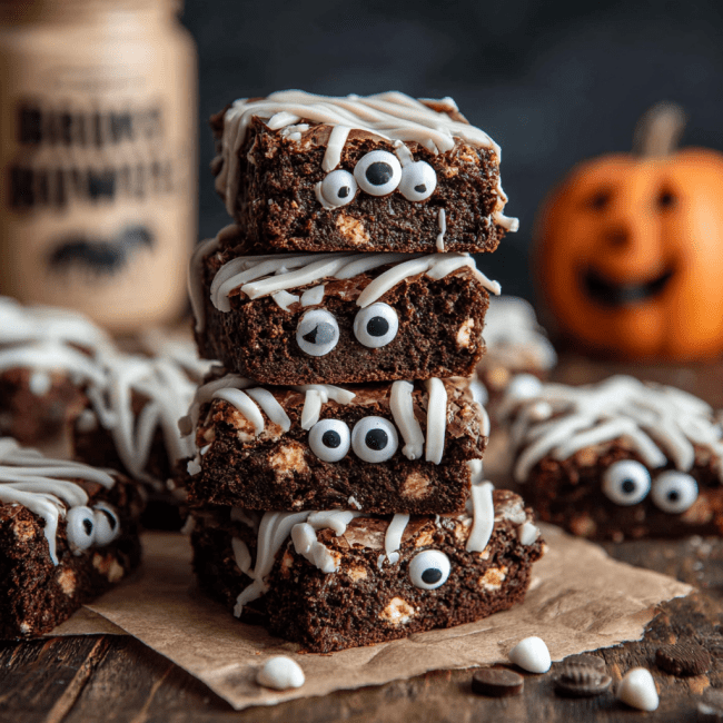 Spooky Mummy Brownies