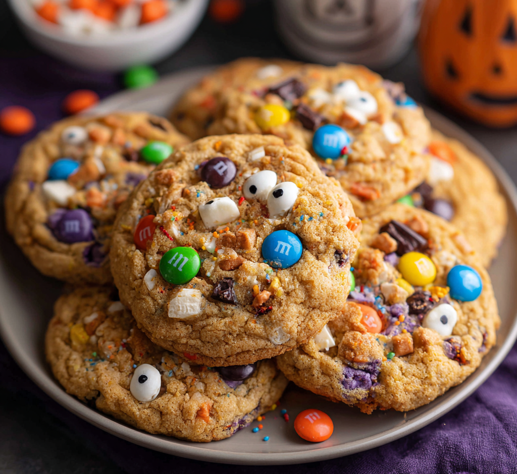 Midnight M&M Halloween Cookies