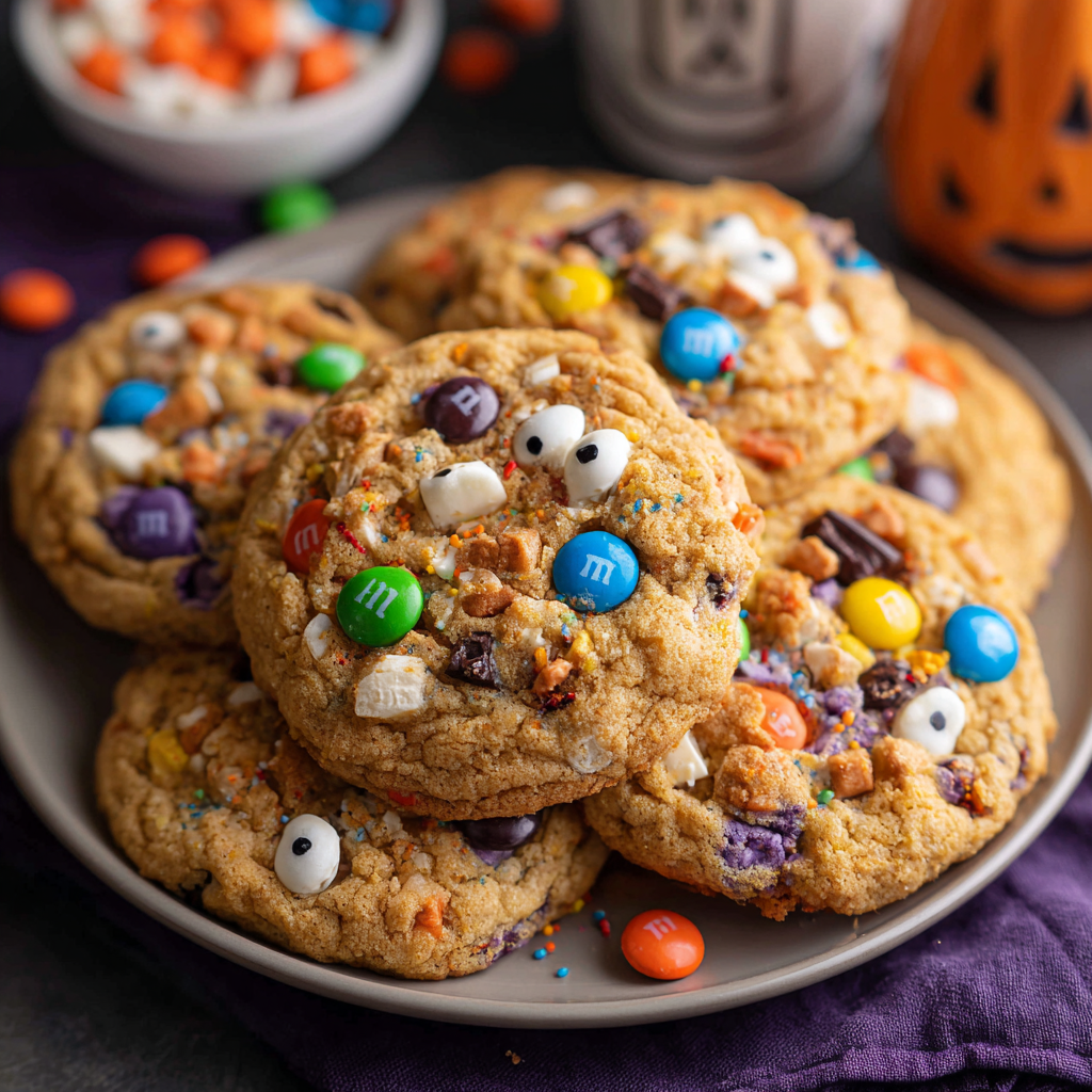 Midnight M&M Halloween Cookies