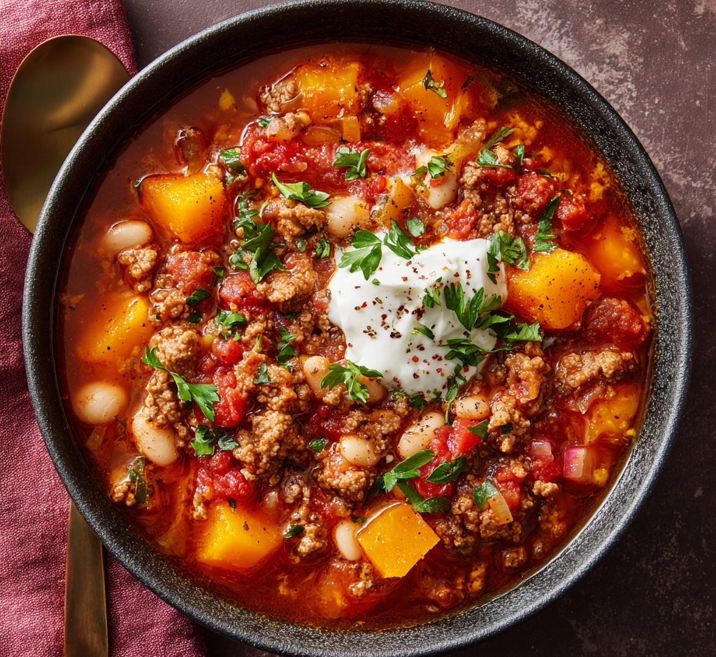 Autumn Turkey & Butternut Squash Chili