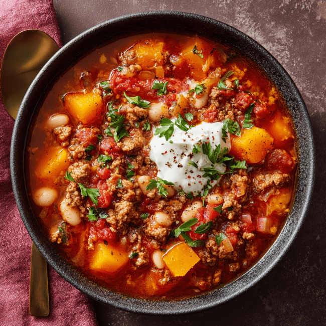 Autumn Turkey & Butternut Squash Chili