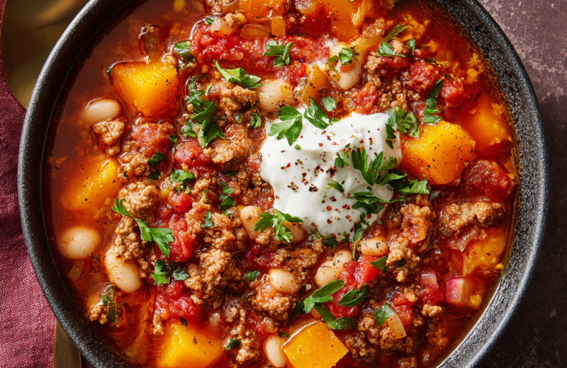 Autumn Turkey & Butternut Squash Chili