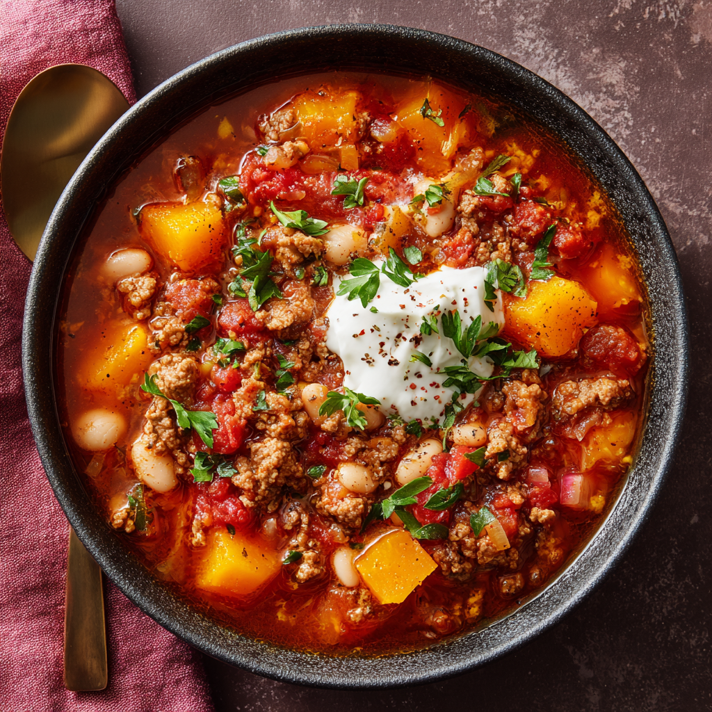 Autumn Turkey & Butternut Squash Chili
