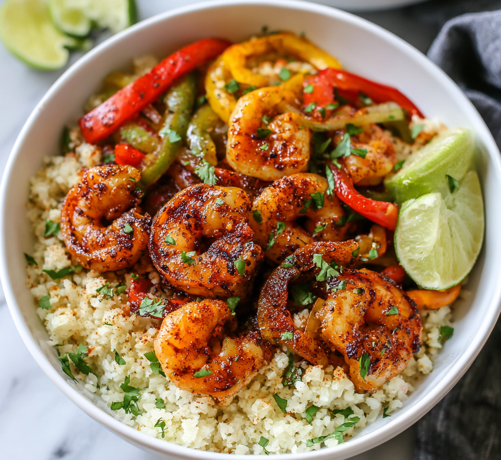 Spicy Shrimp & Cauliflower Rice Bowl