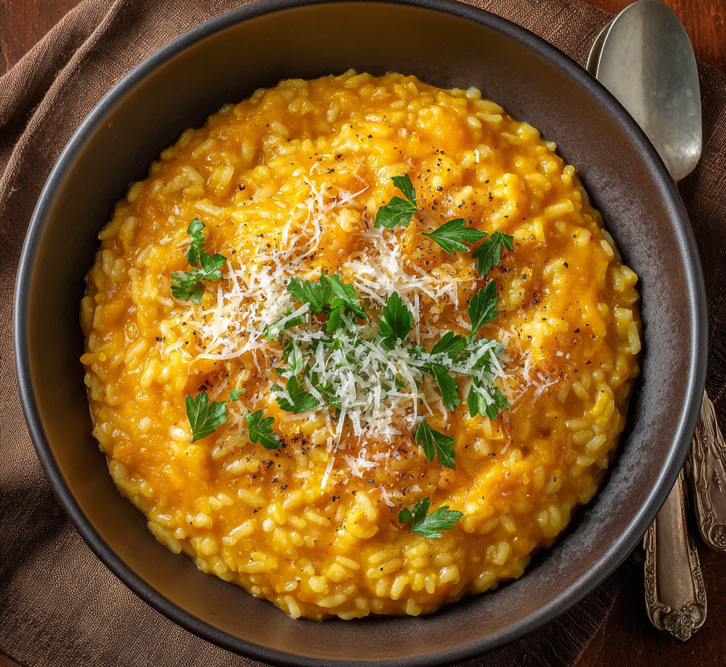 Creamy Pumpkin Risotto with Parmesan