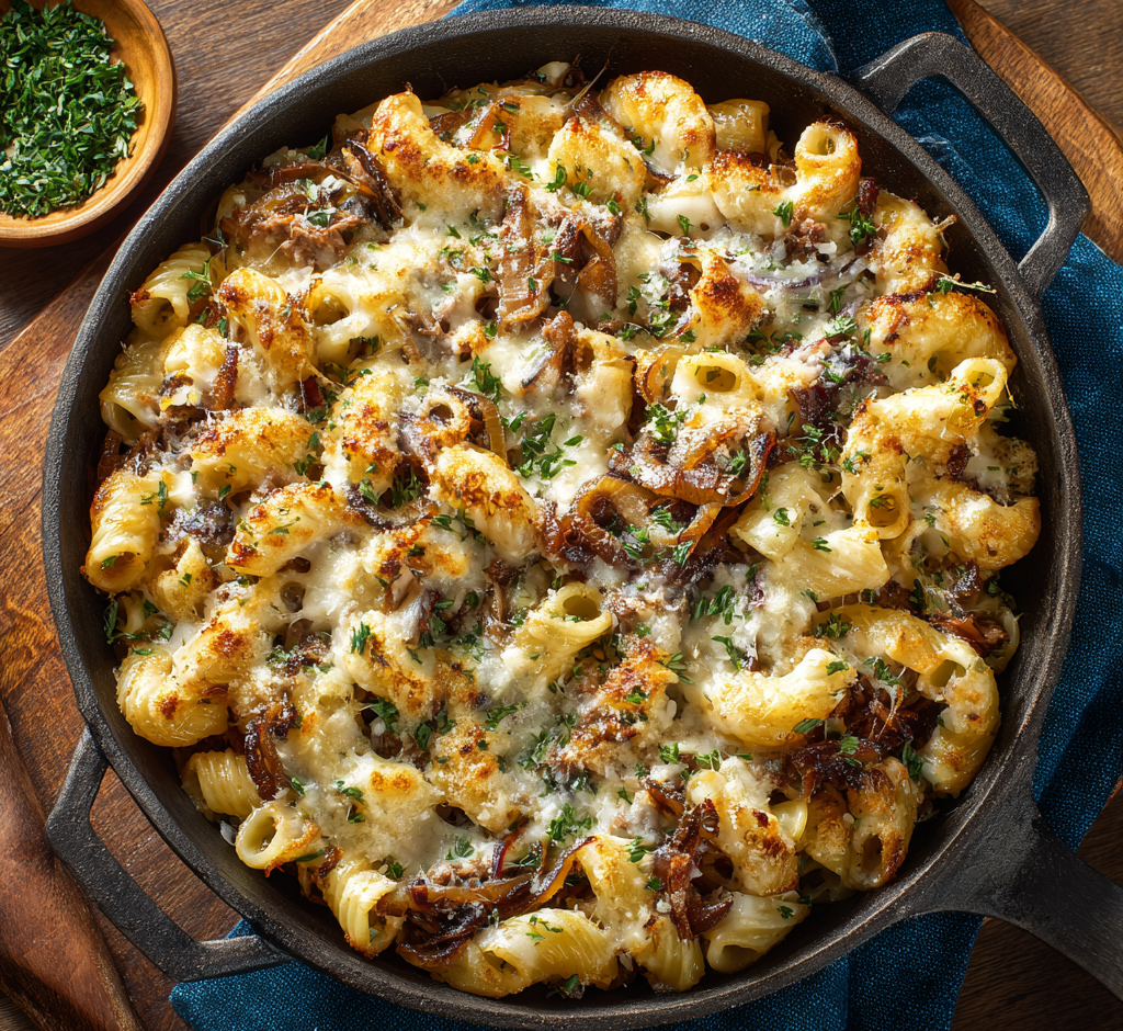 French Onion Pasta Bake