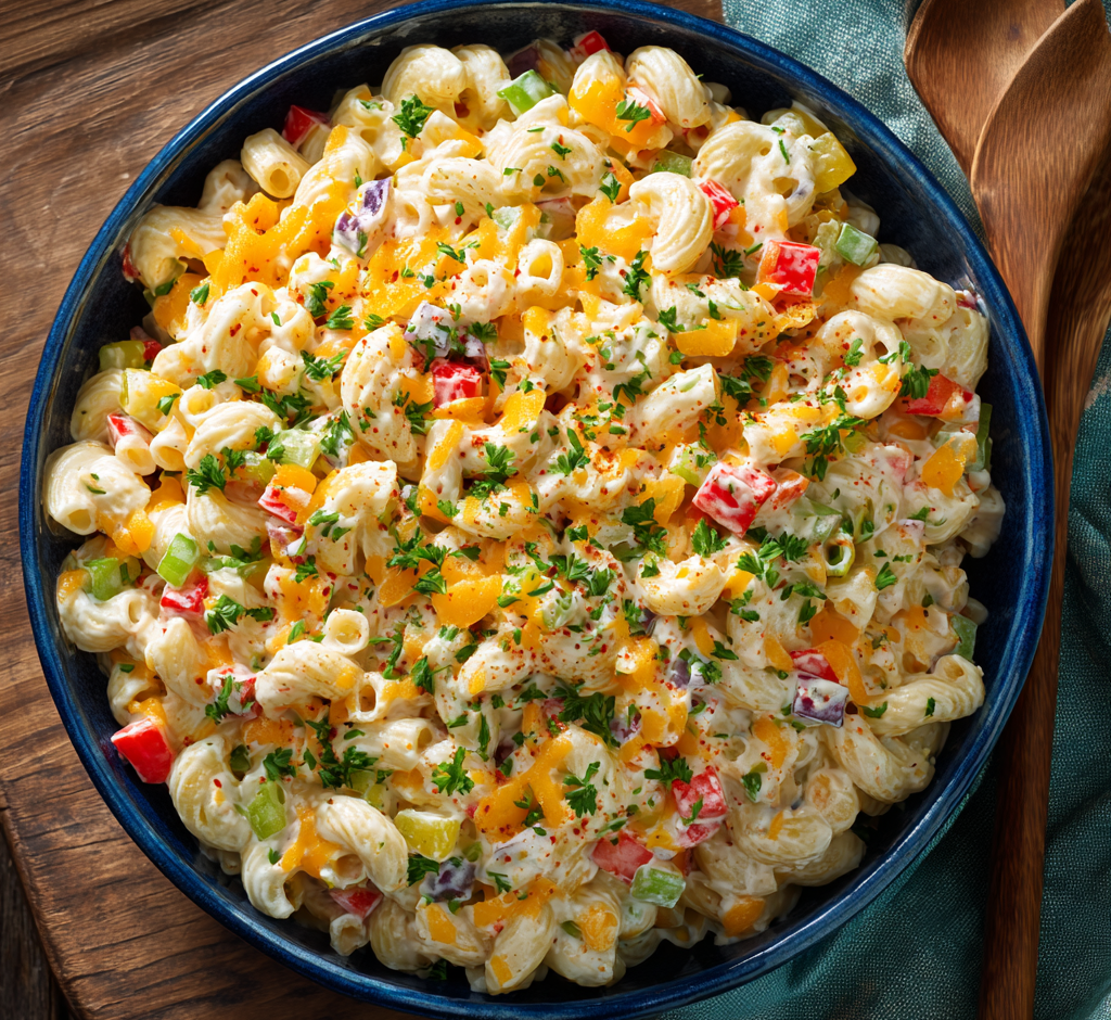 Cheddar Sour Cream Macaroni Salad