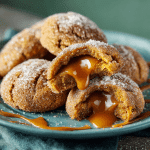 Caramel-Stuffed Pumpkin Cookies